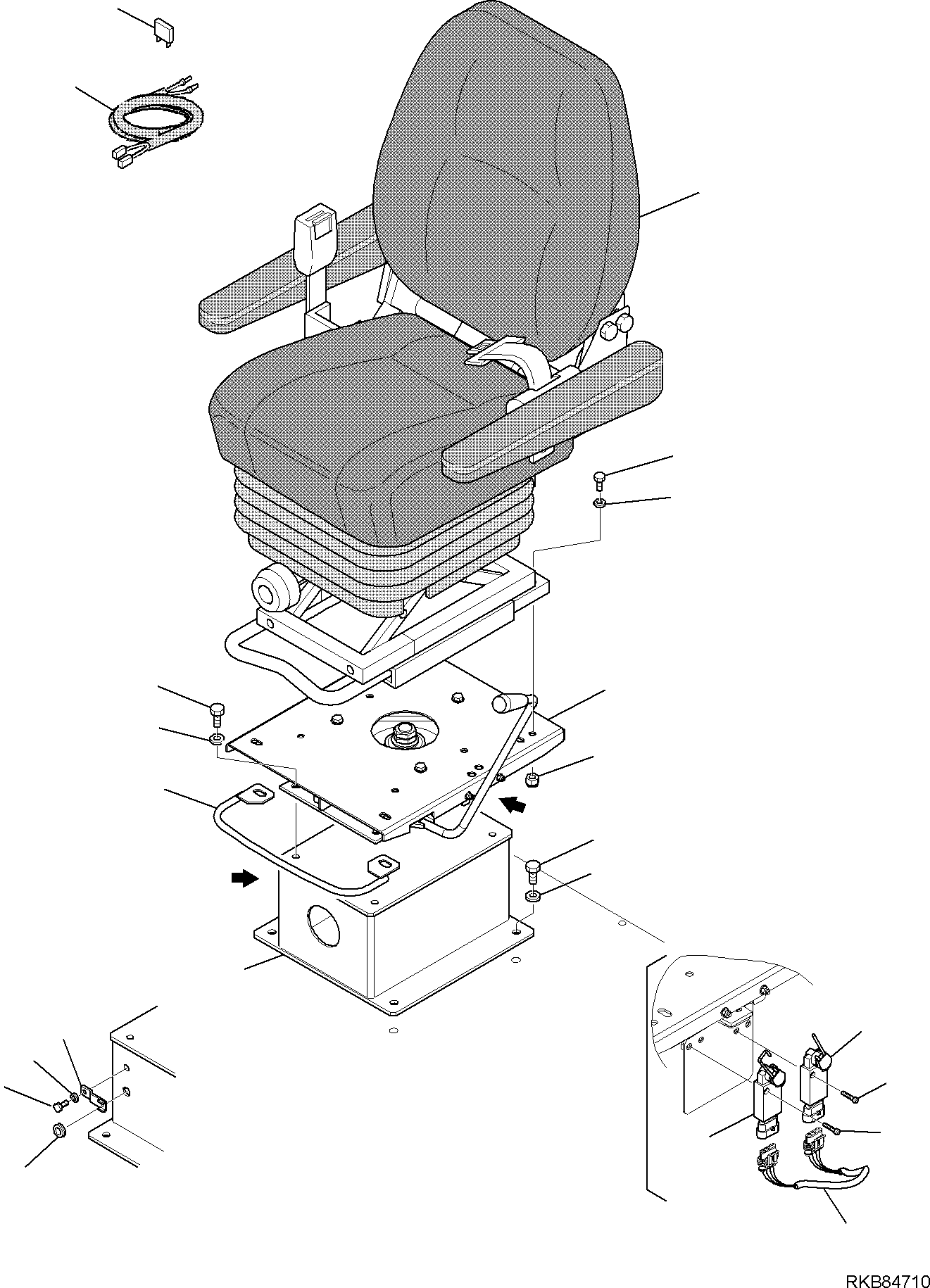 32. OPERATOR'S SEAT (1/2) [5721] - Komatsu part WB97S-5E0 S/N F30003-Up [wb97s5e0]