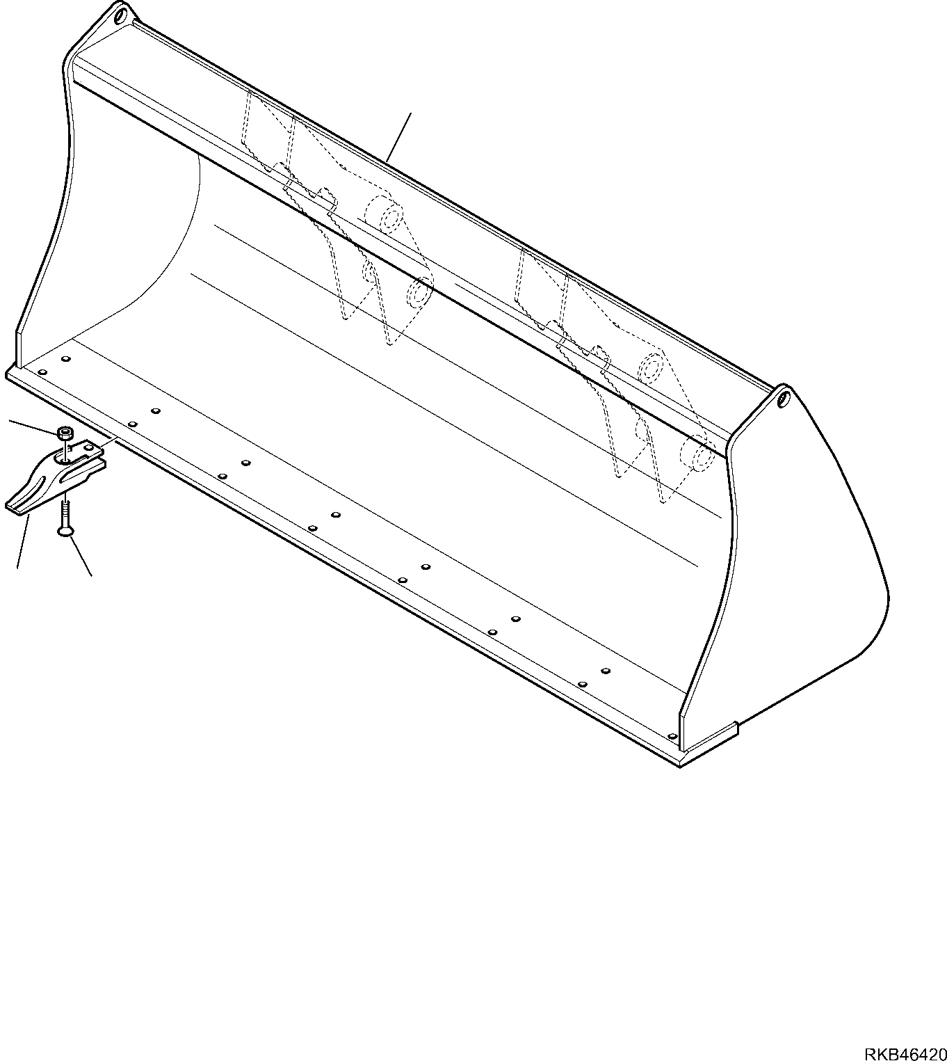 5. BUCKET (L=2420 mm) [7030] - Komatsu part WB97S-5E0 S/N F30003-Up [wb97s5e0]
