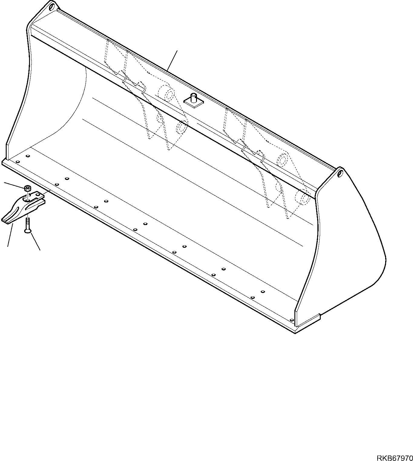7. BUCKET (L=2420 mm) (TUV) [7035] - Komatsu part WB97S-5E0 S/N F30003-Up [wb97s5e0]