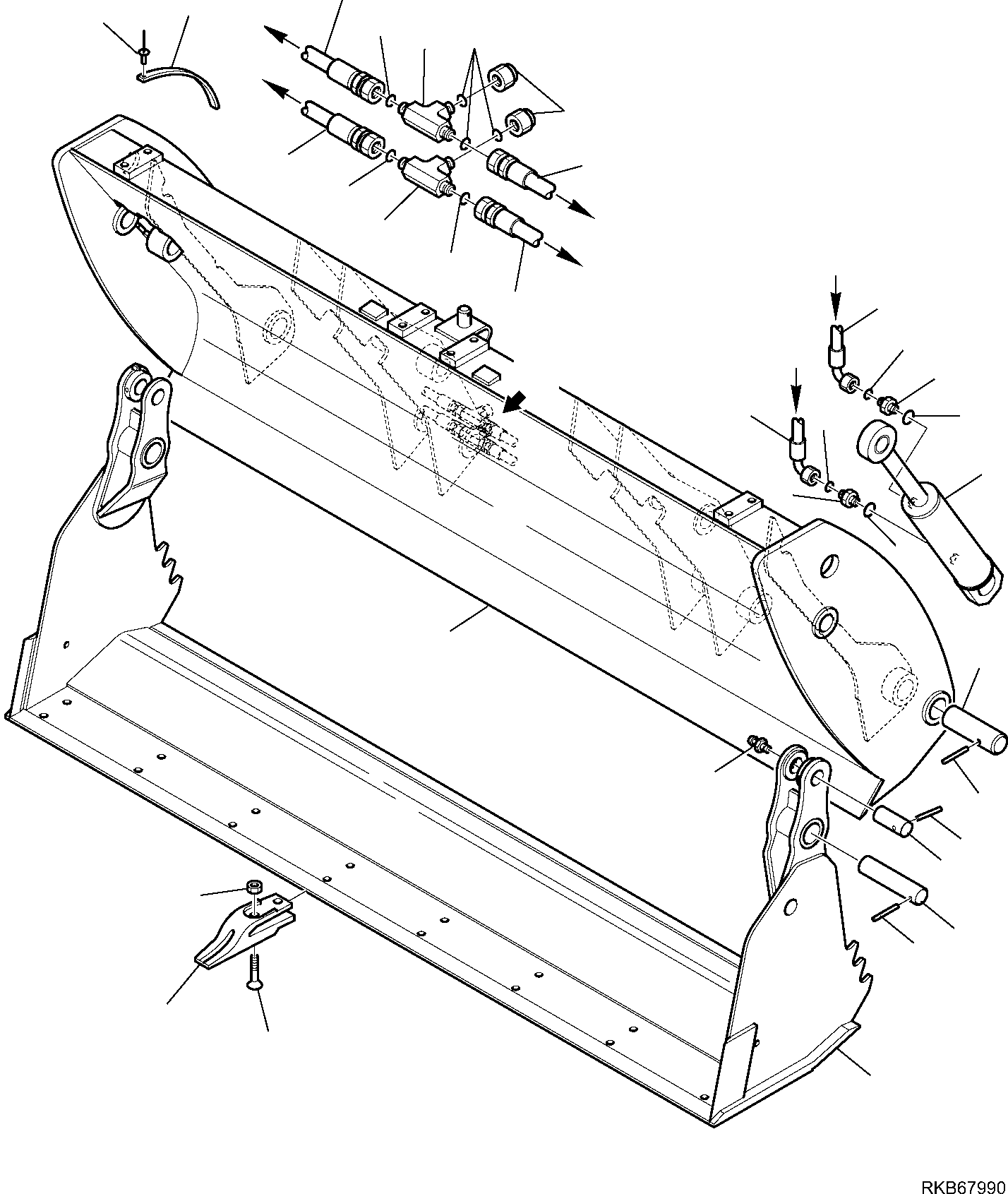 14. BUCKET 4 IN 1 (TUV) [7075] - Komatsu part WB97S-5E0 S/N F30003-Up [wb97s5e0]