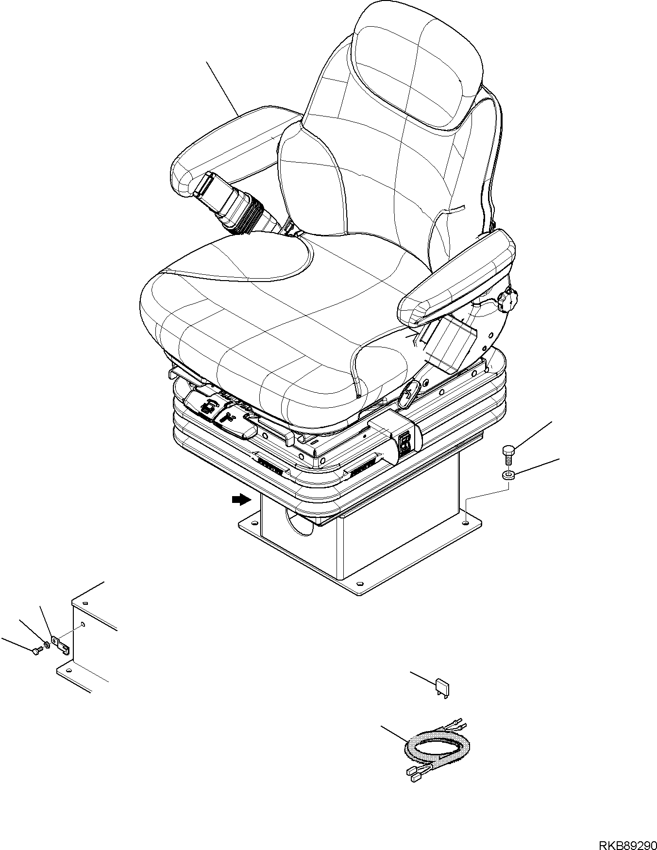 41. OPERATOR'S SEAT (SEARS SEATING) (1/2) [5730] - Komatsu part WB97S-5E0 S/N F30451- UP [wb97s5e1]