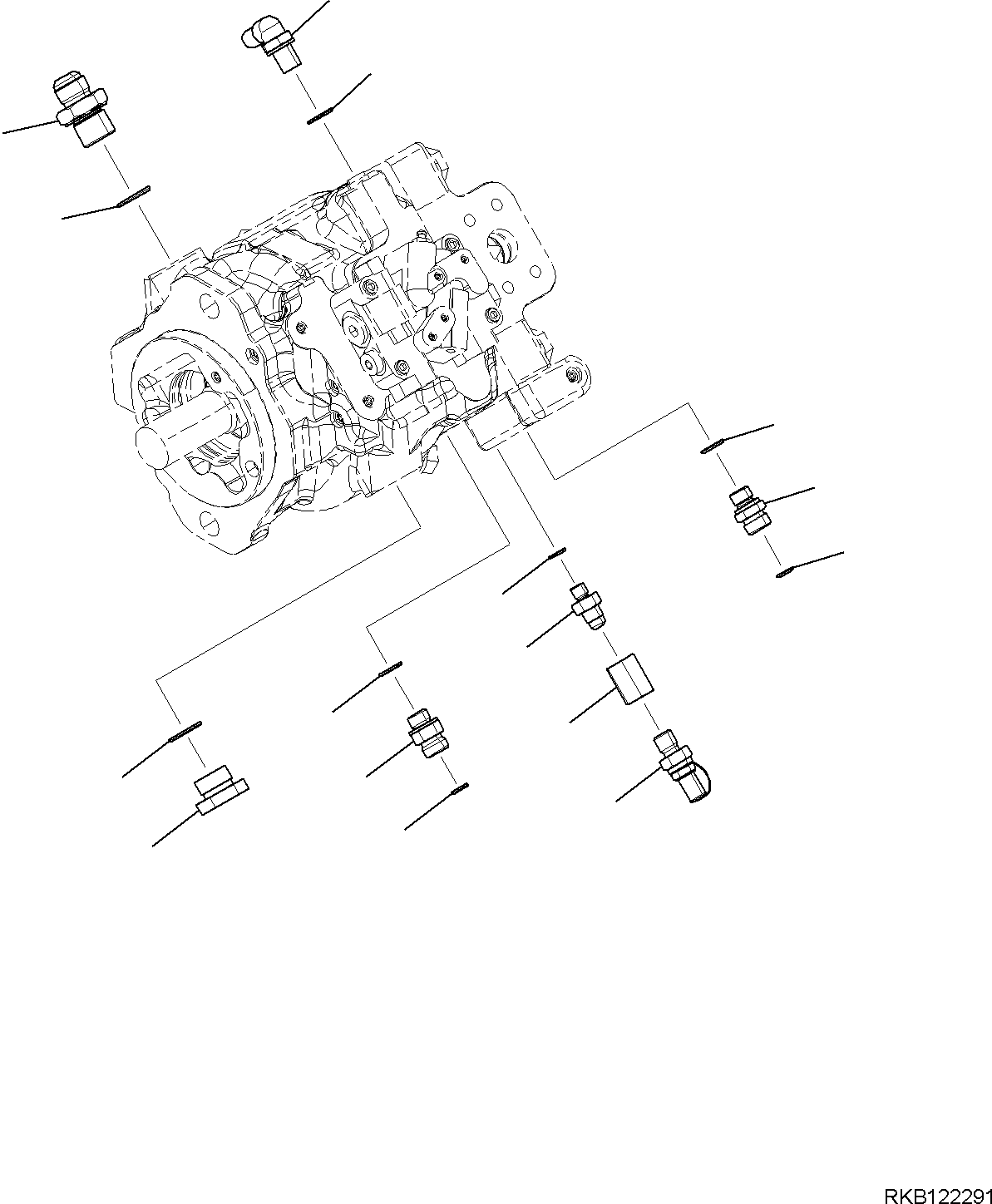 4. HYDRAULIC PUMP (CONNECTING PARTS) [6105] - Komatsu part WB97S-5E0 S/N F30451- UP [wb97s5e1]