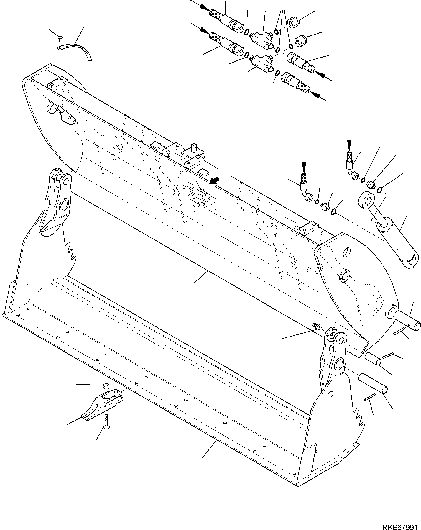 17. BUCKET 4 IN 1 (TUV) [7076] - Komatsu part WB97S-5E0 S/N F30451- UP [wb97s5e1]