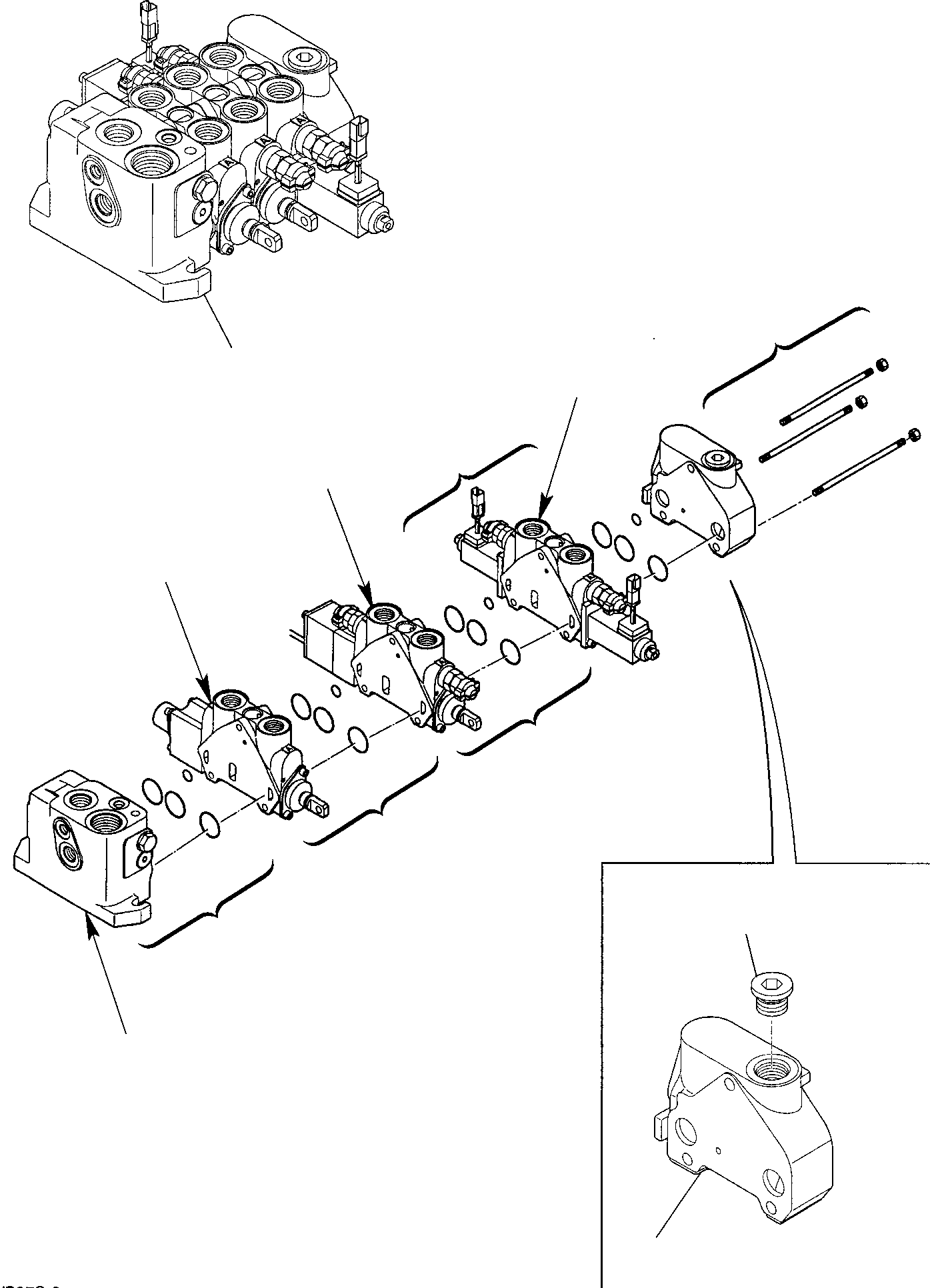 Part 18. SHOVEL CONTROL VALVE (FOR BUCKET 4 IN 1) (WITH RETURN TO DIG) [6285]