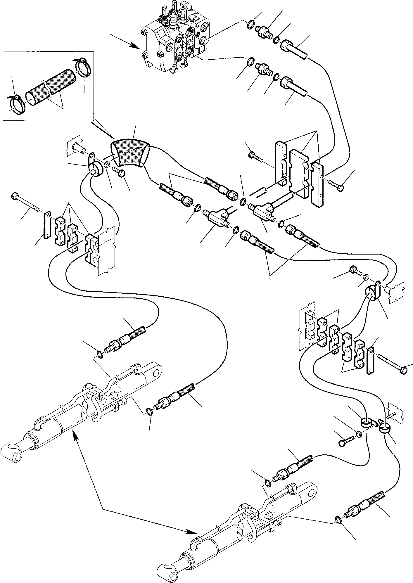 Part 42. HYDRAULIC PIPING (SHOVEL LIFTING CYLINDER LINE) (1/2) [6600]