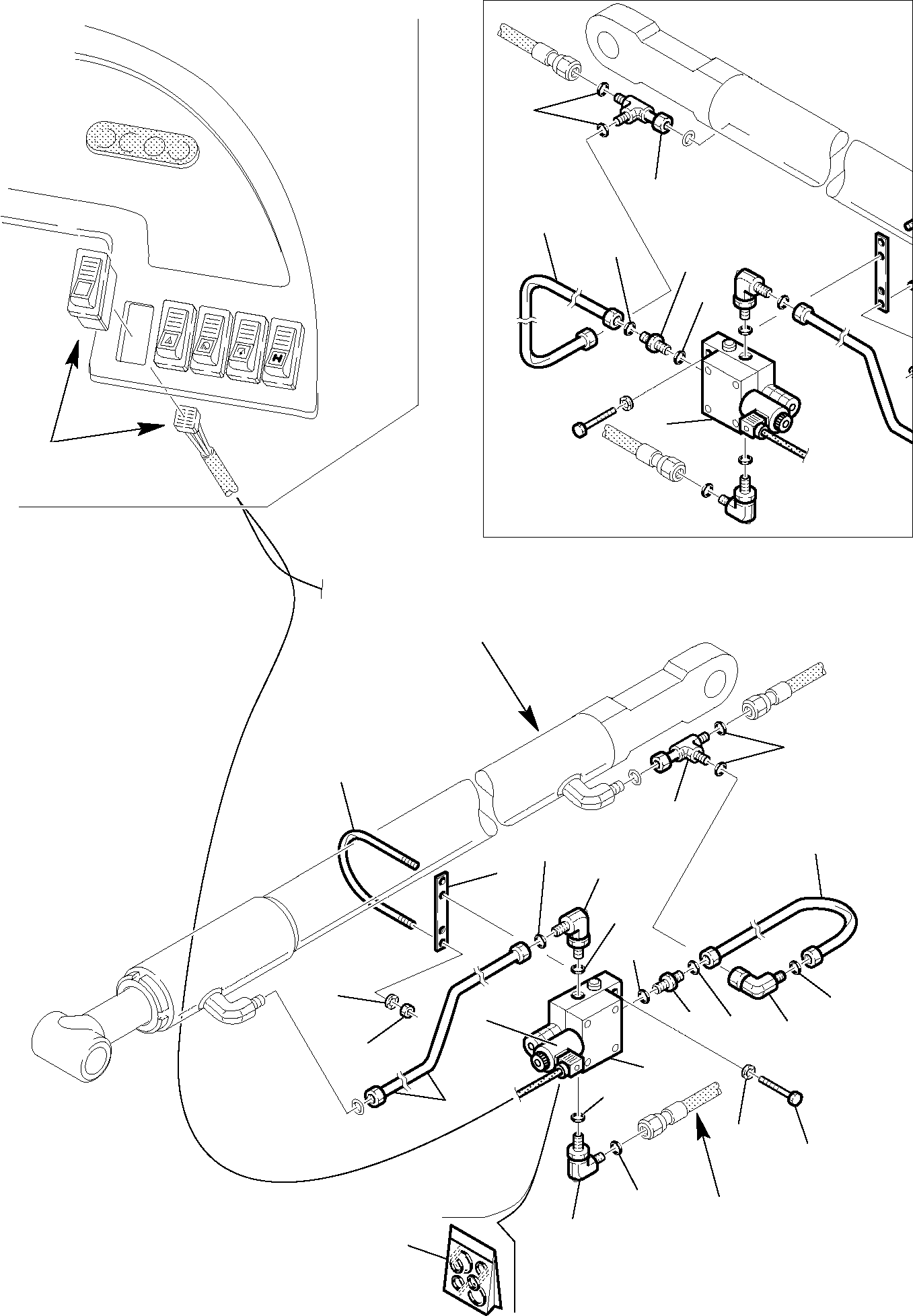 Part 50. HYDRAULIC PIPING (SHOVEL TIPPING CYLINDER) (ELECTRIC SAFETY VALVE) [6655]