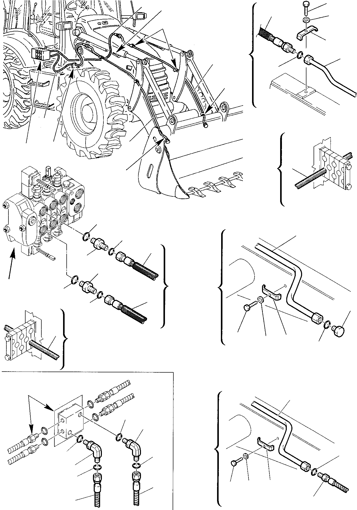 Part 51. HYDRAULIC PIPING (BUCKET - 4 IN 1 CYLINDER LINE) (1/2) [6660]