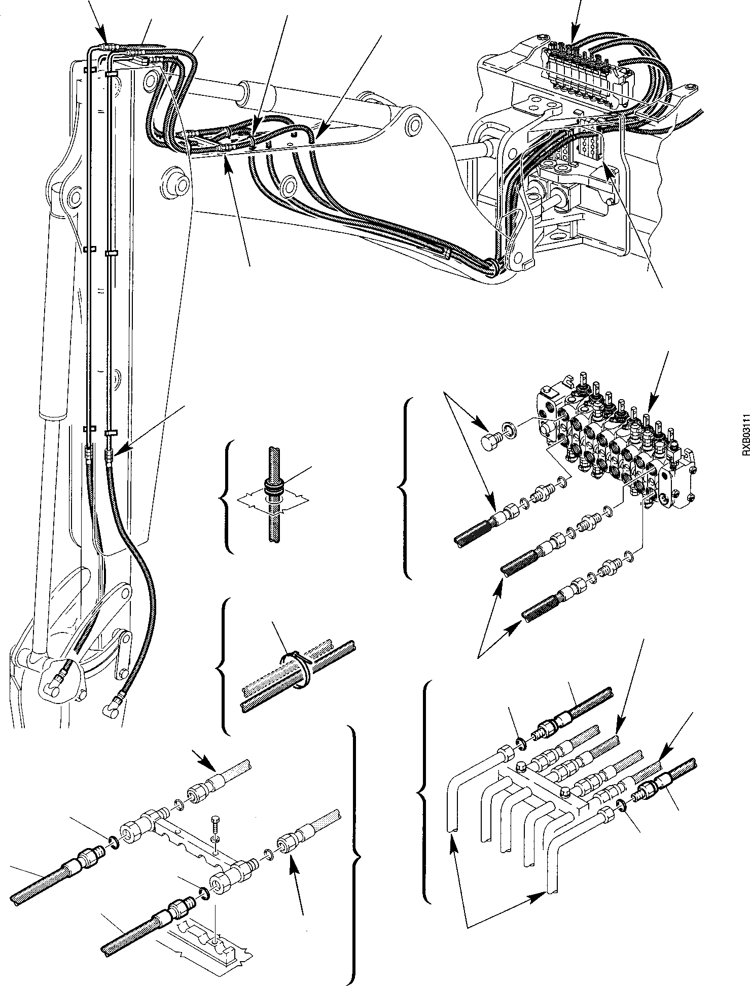 Part 73. HAMMER HYDRAULIC PIPING WITH JIG ARM (1/2) [6860]