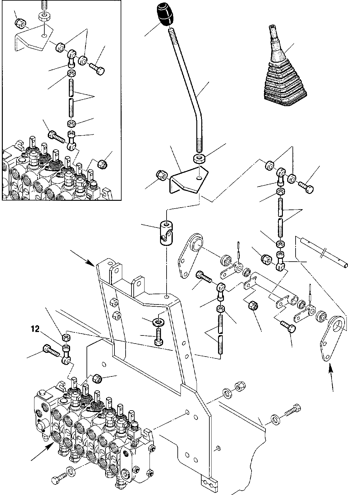 Part 9. BACKHOE CONTROL LEVERS - KOMATSU LAYOUT CONTROL (2/2) [4430]