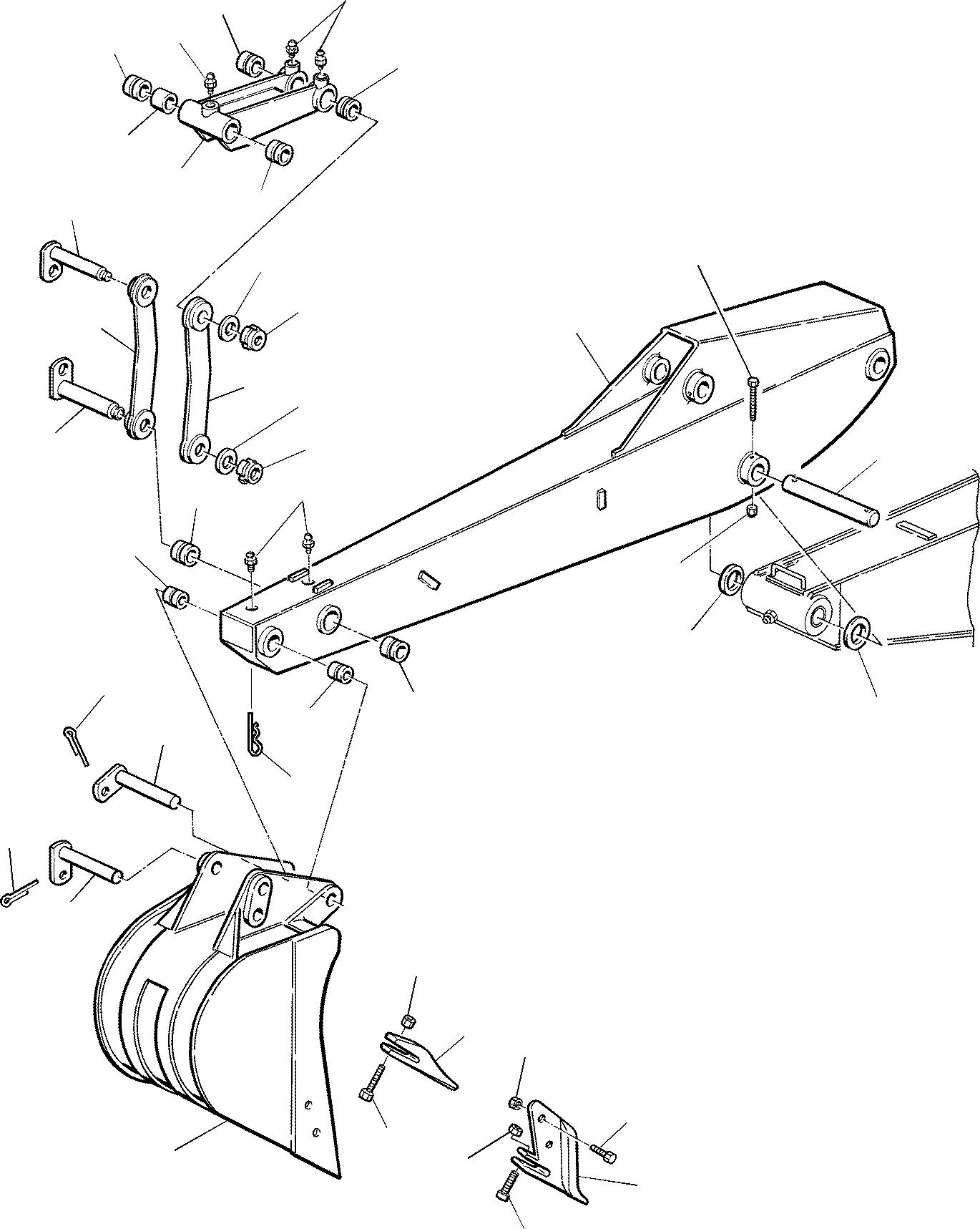 25. ARM AND BUCKET [7200] - Komatsu part WB97S-2 S/N 97SF10431-Up [wb97s_2b]