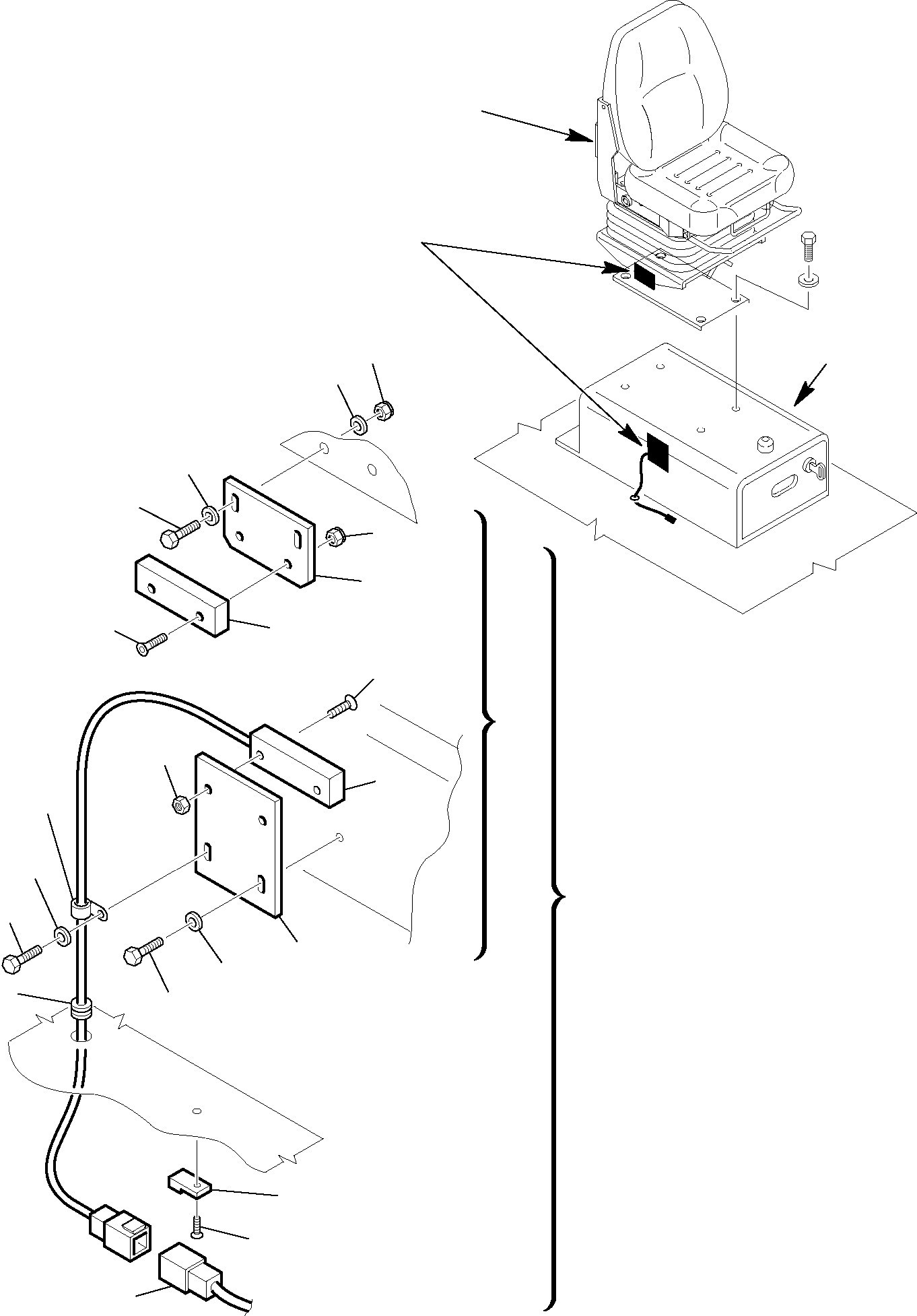 25. OPERATOR’S SEAT SENSOR [1560] - Komatsu part WB97S-2 S/N 97SF11205-Up [wb97s_2c]