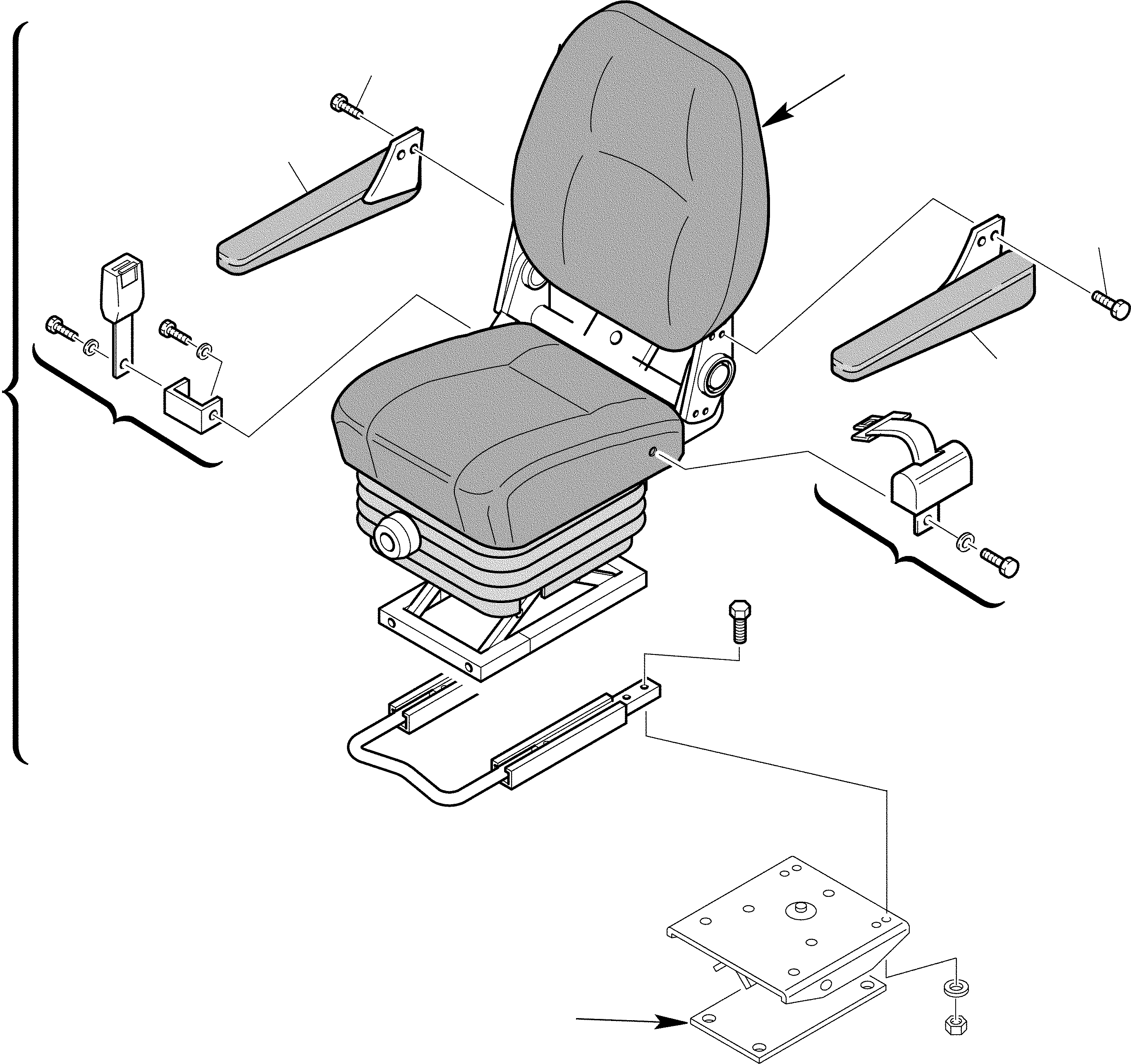 32. OPERATOR’S SEAT (OPTIONAL) (1/2) [5720] - Komatsu part WB97S-2 S/N 97SF11205-Up [wb97s_2c]