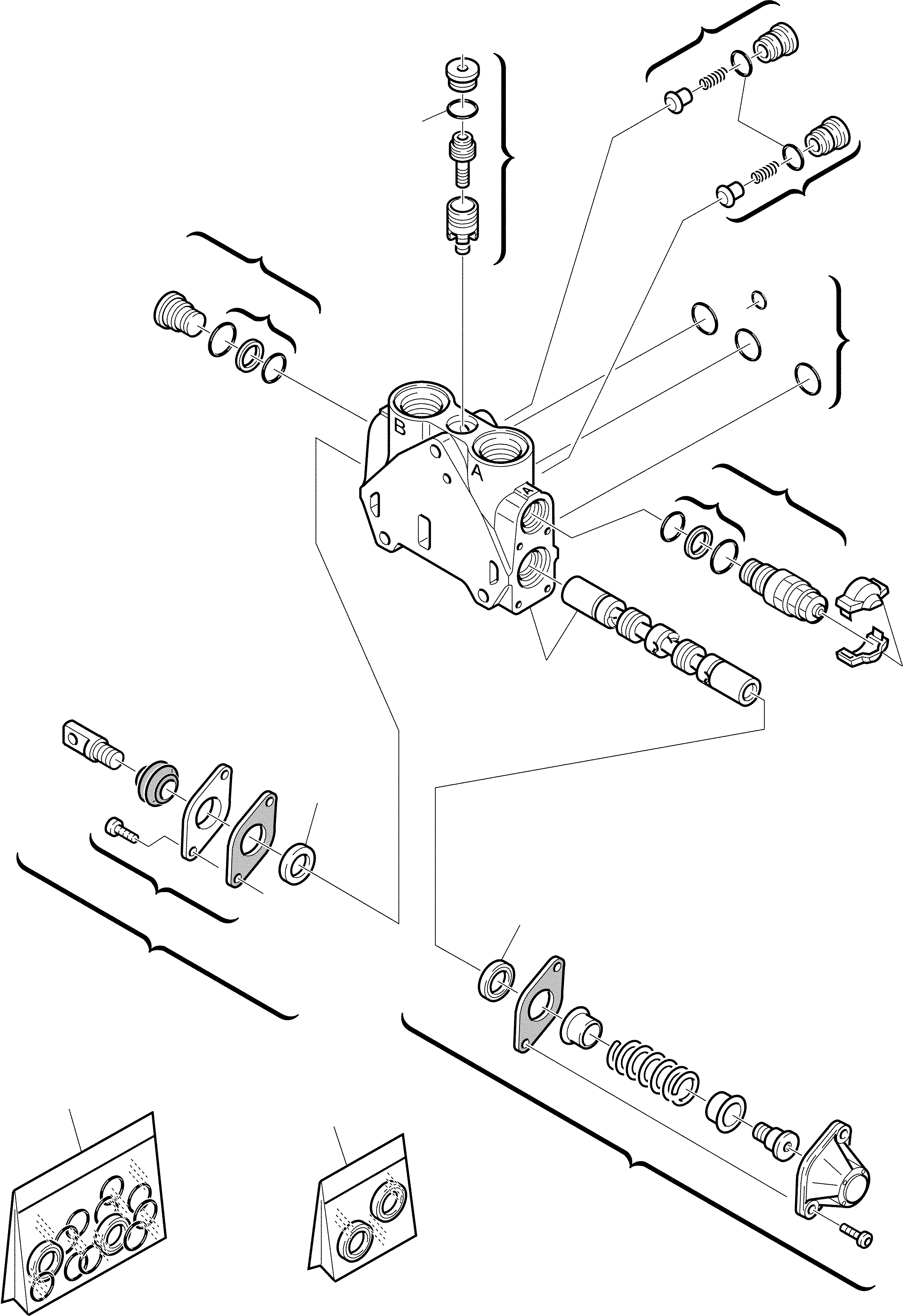 27. BACKHOE CONTROL VALVE (7/8) [6200] - Komatsu part WB97S-2 S/N 97SF11205-Up [wb97s_2c]