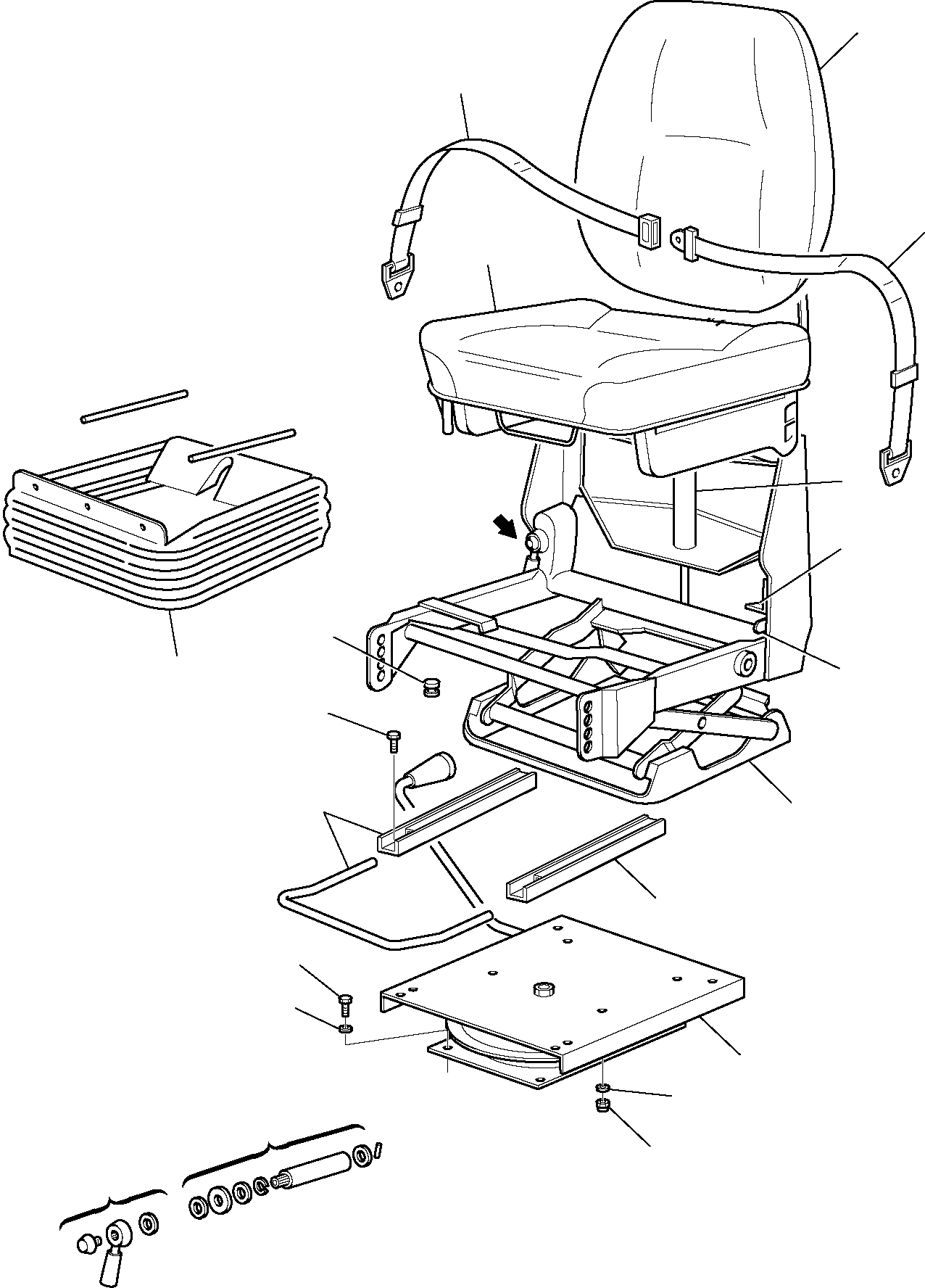 10. OPERATOR'S SEAT [5700] - Komatsu part WB98A-2 S/N WB98F20001-Up [wb98a_2]