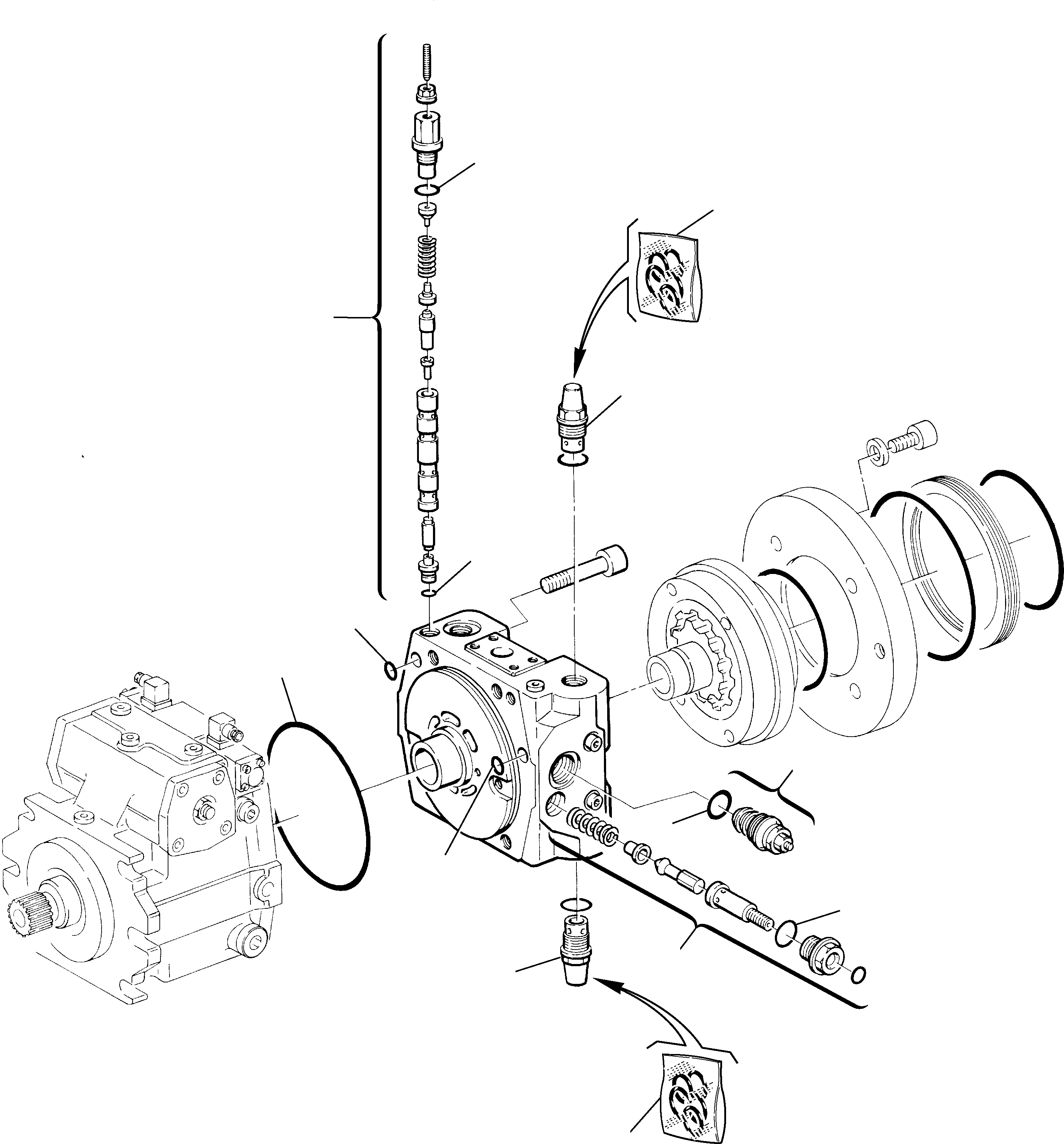 3. TRANSMISSION HYDRAULIC PUMP (2/3) [6115] - Komatsu part WB98A-2 S/N WB98F20001-Up [wb98a_2]