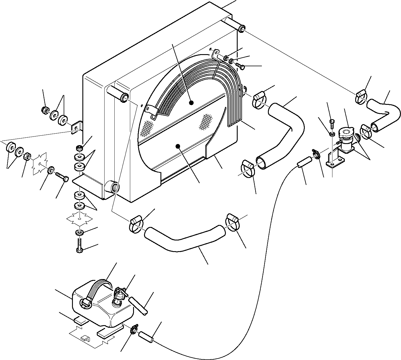 5. RADIATOR [1200] - Komatsu part WB98A-2 S/N WB98F20365-Up [wb98a_2a]